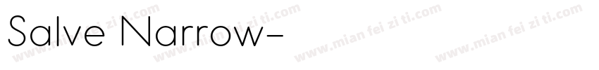 Salve Narrow字体转换